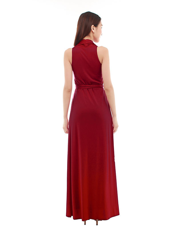 Marilyn Maxi Dress in Maroon